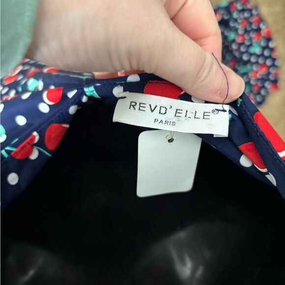 Revd'Elle Paris Cherry Print Sleeveless Dress spring summer dress - Picture 2 of 4